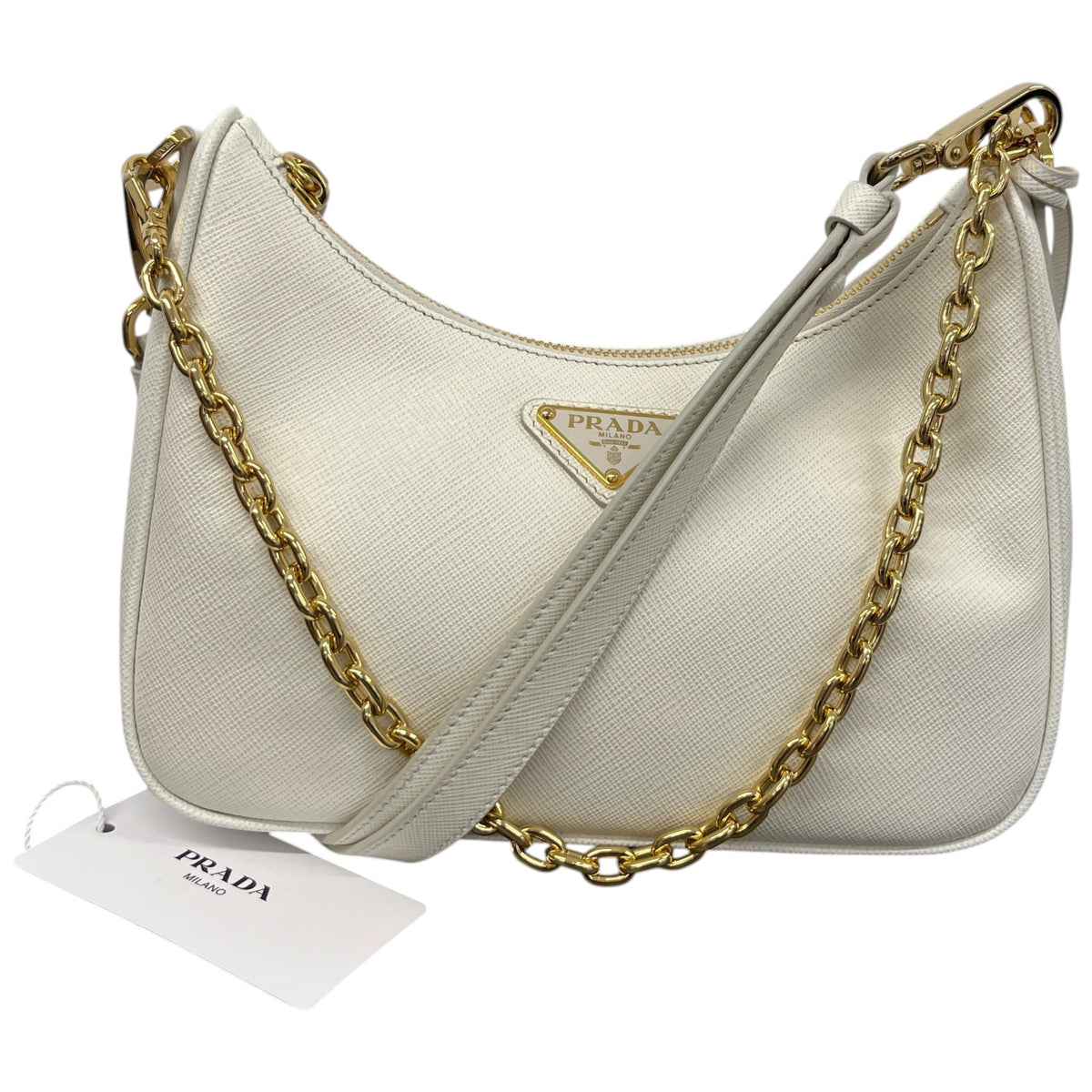 Women's Mini Saffiano Re-Edition 2005 Handbag White - Photo 1