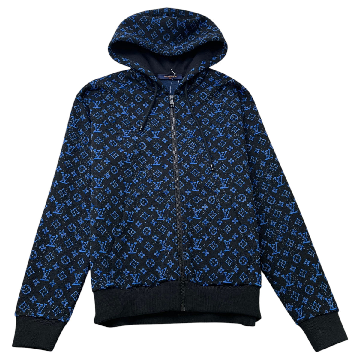 Men's Monogram Zip Up Hoodie Black Size S - Photo 1
