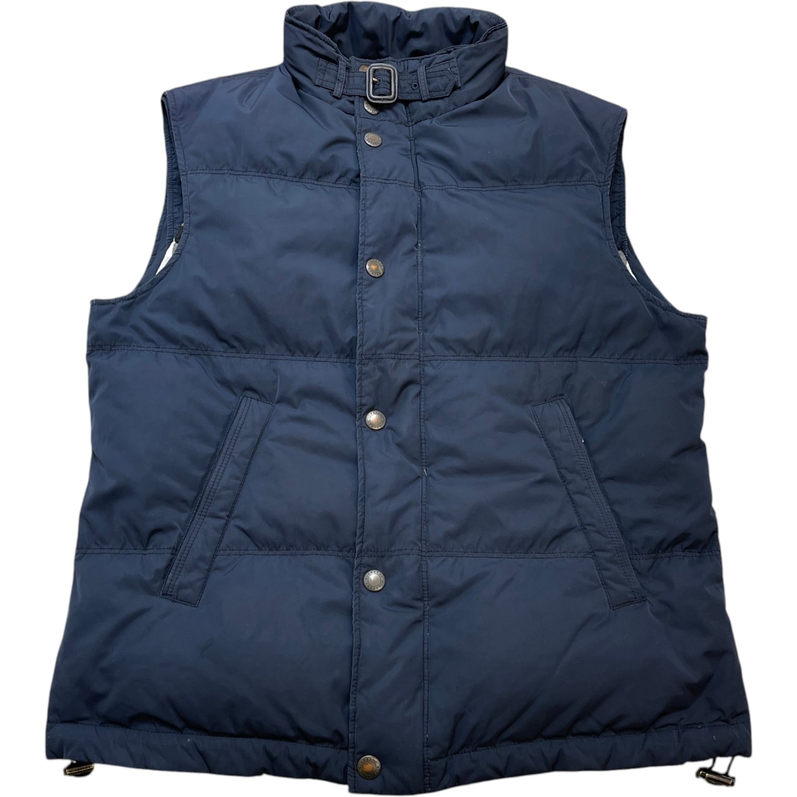 Men's Vintage Check Gilet Navy Size M - Photo 1