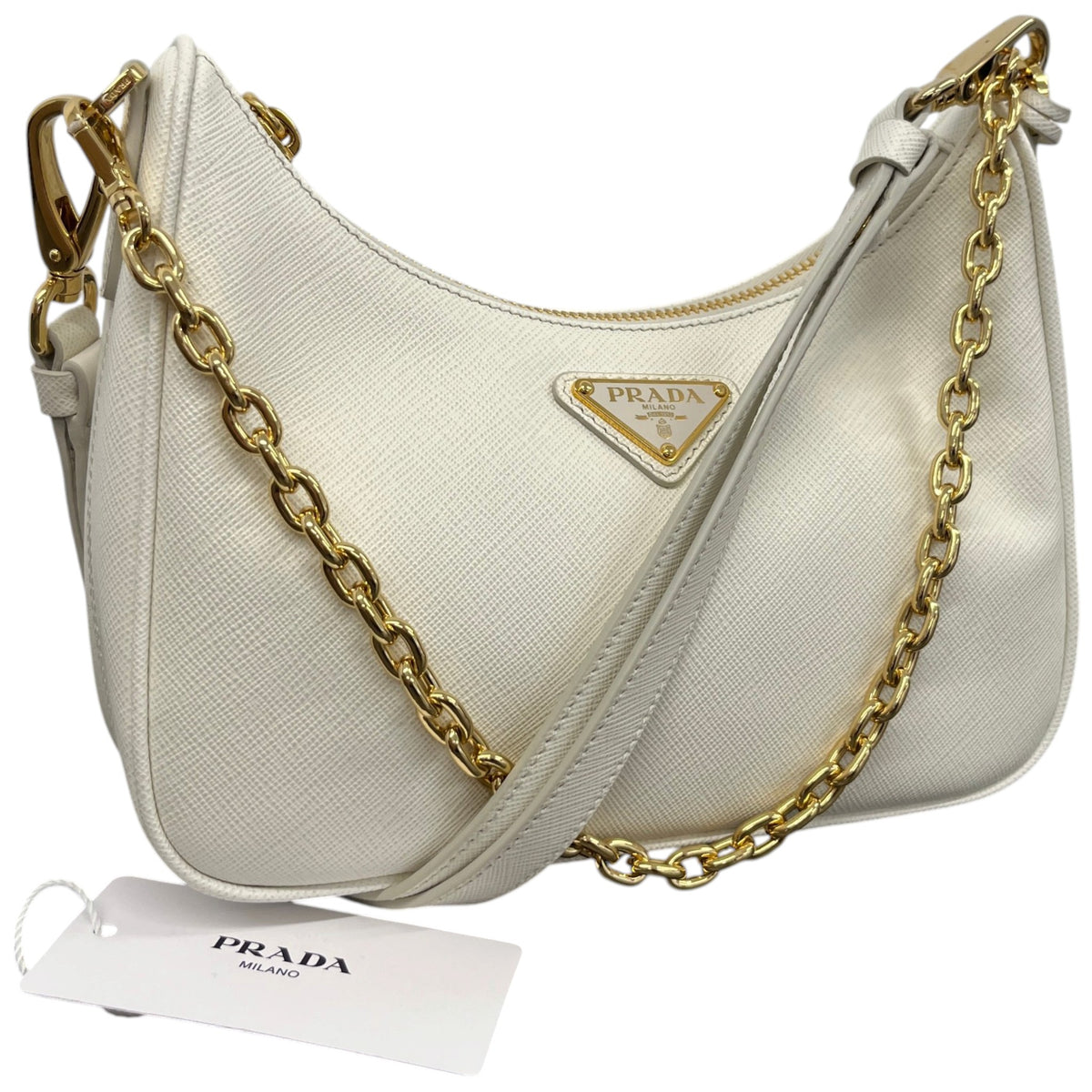 Women's Mini Saffiano Re-Edition 2005 Handbag White - Photo 4