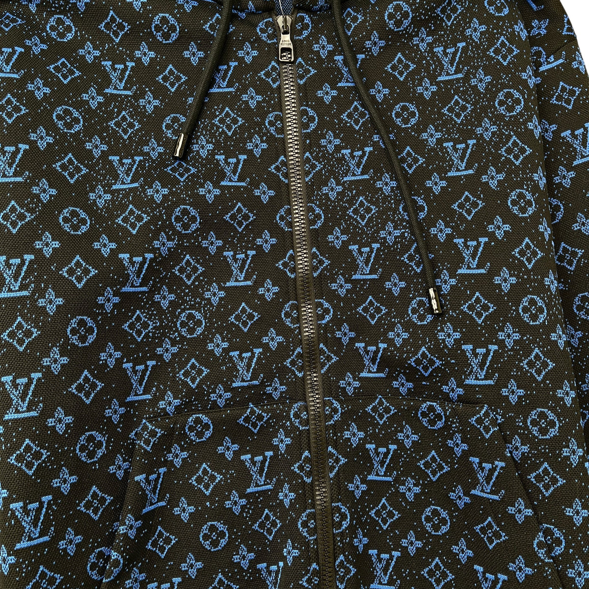 Men's Monogram Zip Up Hoodie Black Size S - Photo 5