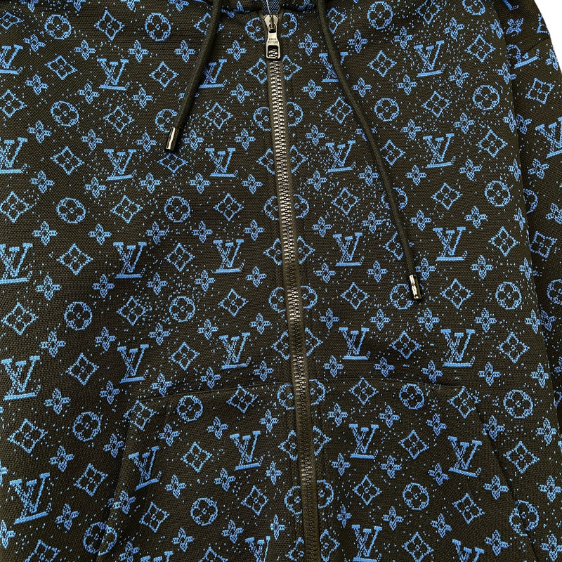 Men's Monogram Zip Up Hoodie Black Size S