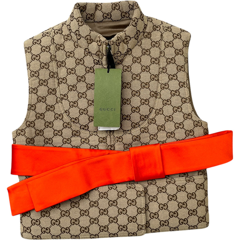 Women's Gg Supreme Gilet Brown Size IT 36 / UK 4