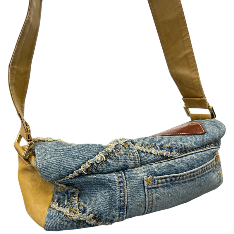 Women's Denim Shoulder Handbag Blue