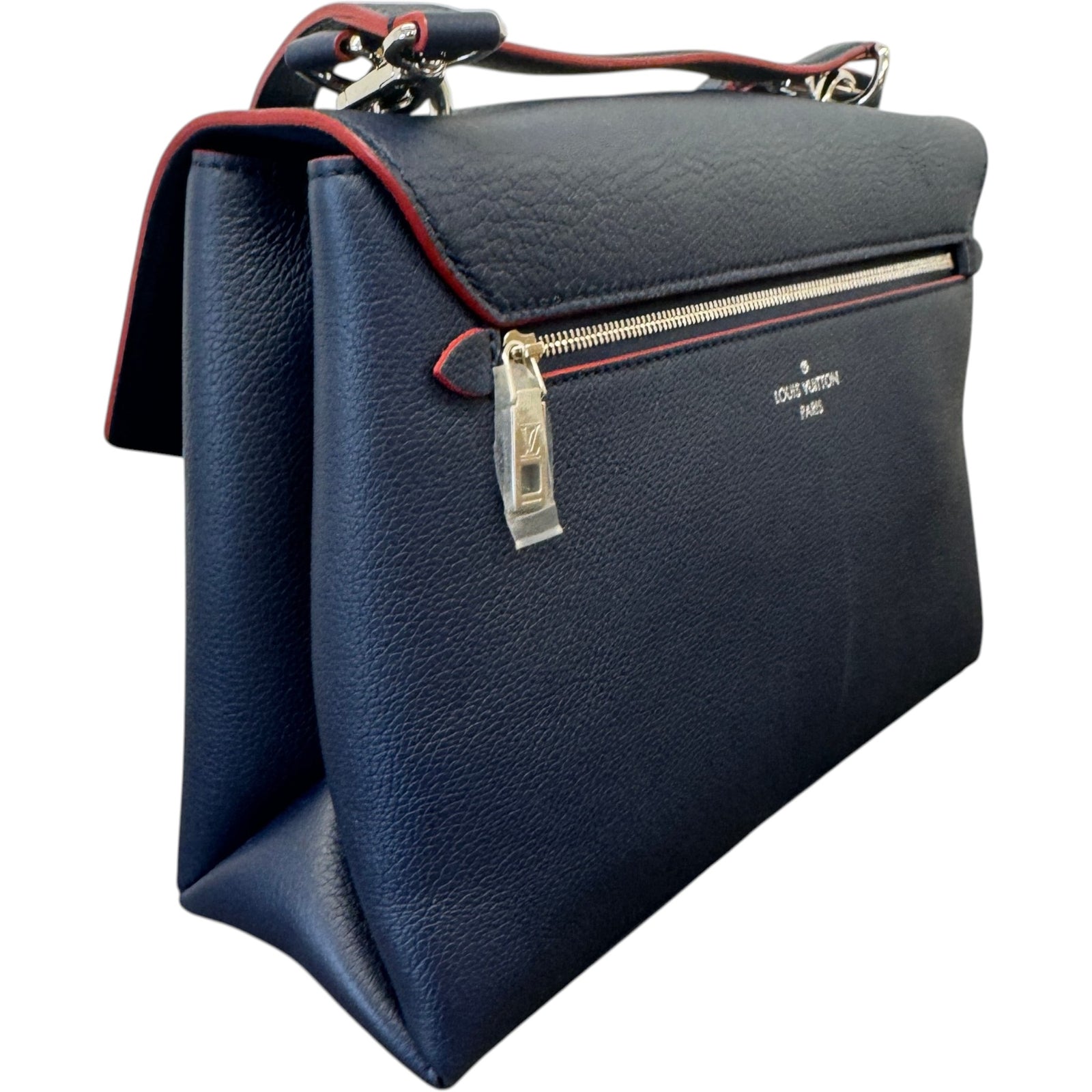 Women's Mylockme Satchel Chain Handbag Navy - Photo 9