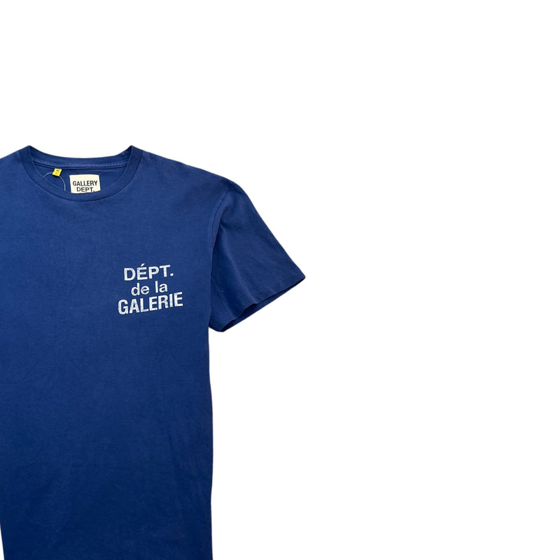 Men's Logo Print T-Shirt Blue Size M
