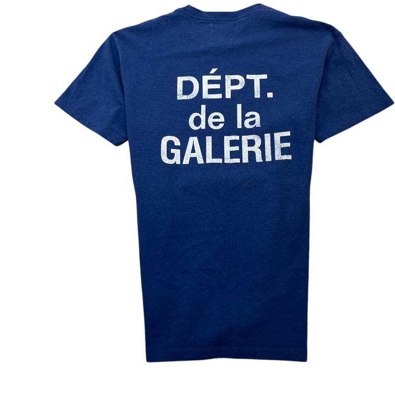 Men's Logo Print T-Shirt Blue Size M