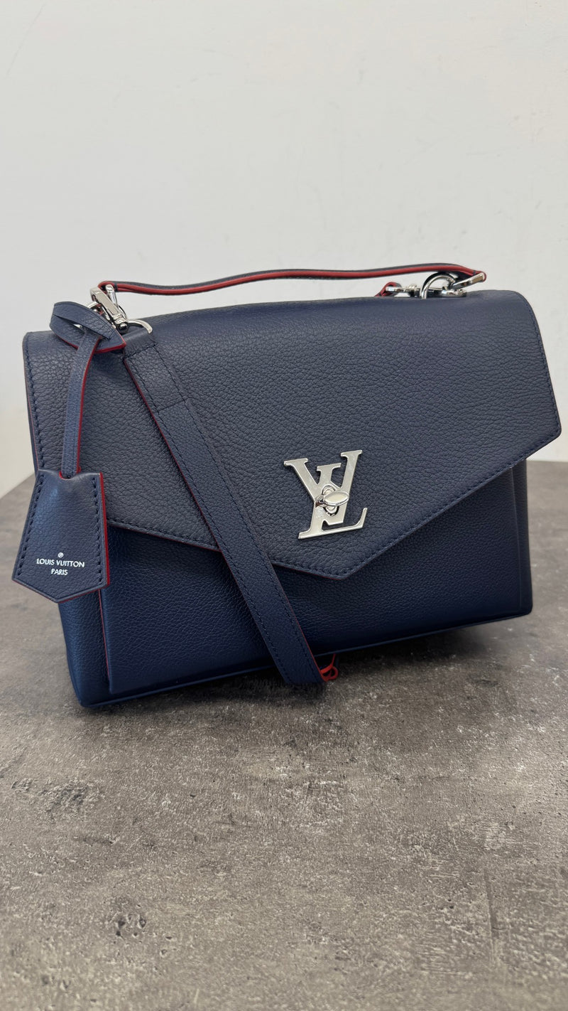 Women's Mylockme Satchel Chain Handbag Navy