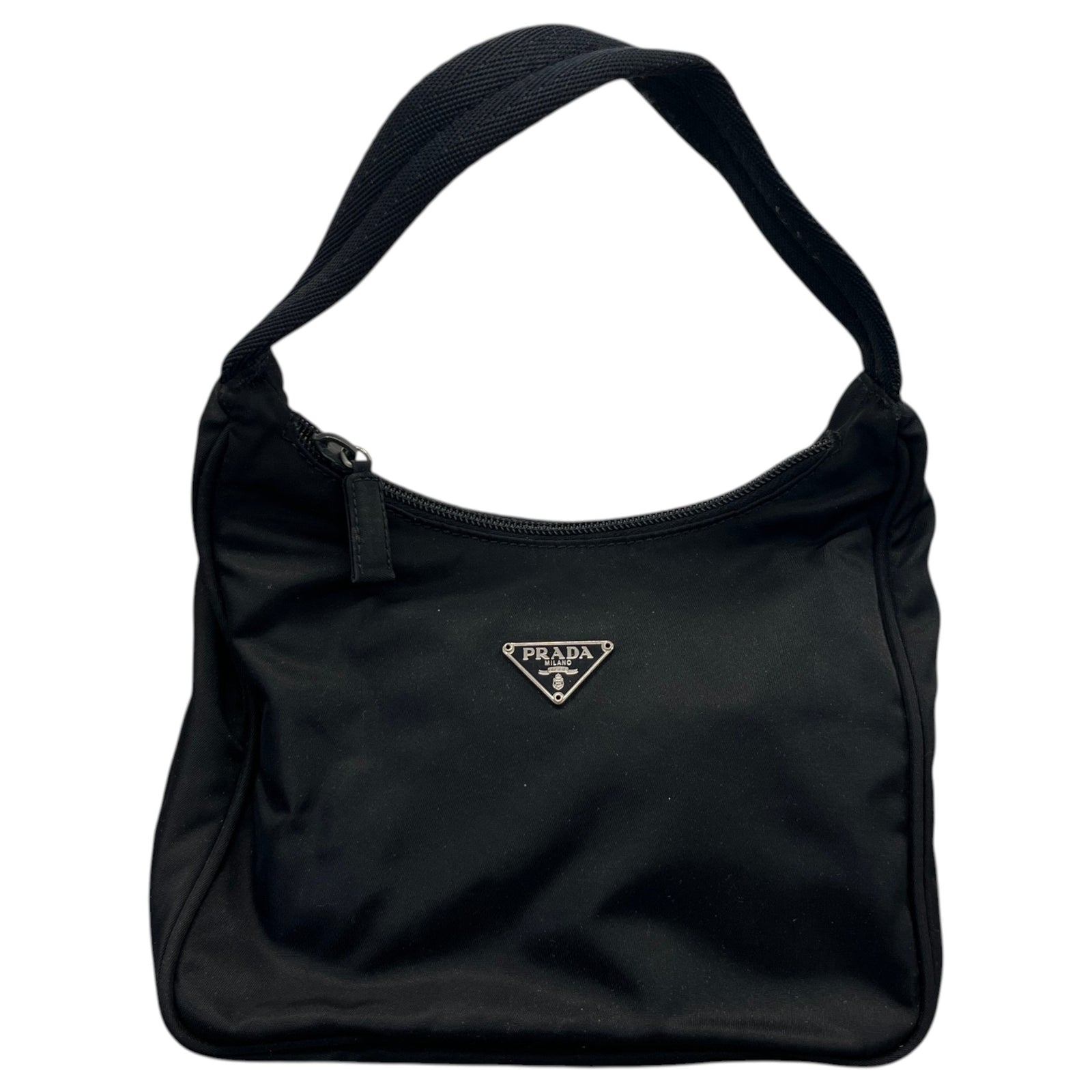 Women's Re Edition Nylon Mini Hobo Handbag Black - Photo 1