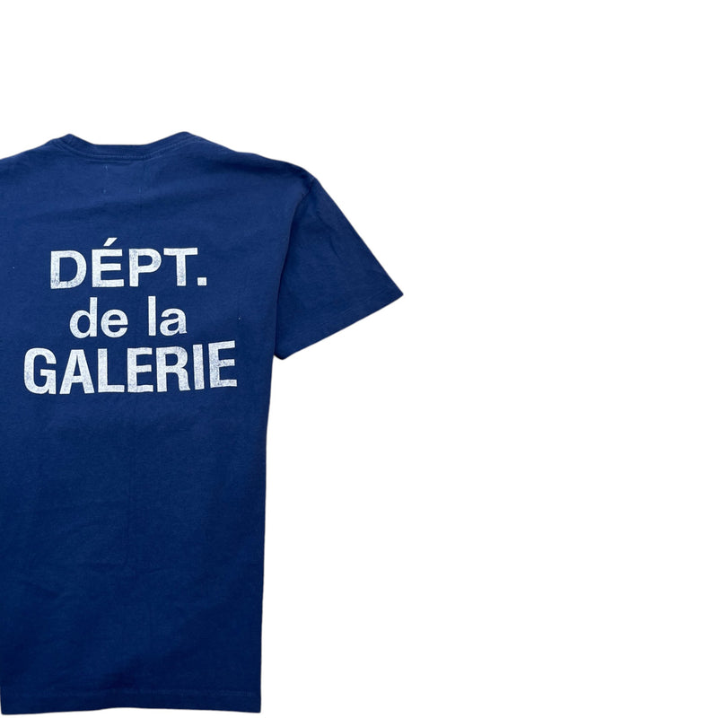 Men's Logo Print T-Shirt Blue Size M
