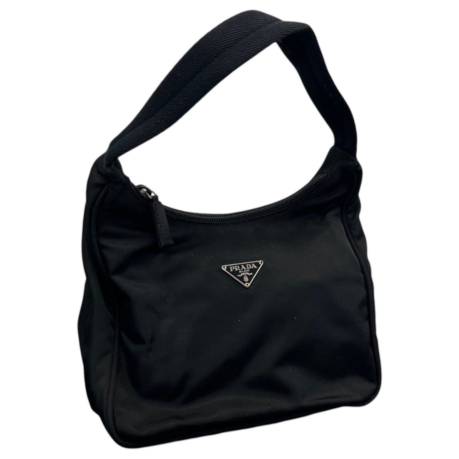 Women's Re Edition Nylon Mini Hobo Handbag Black - Photo 4