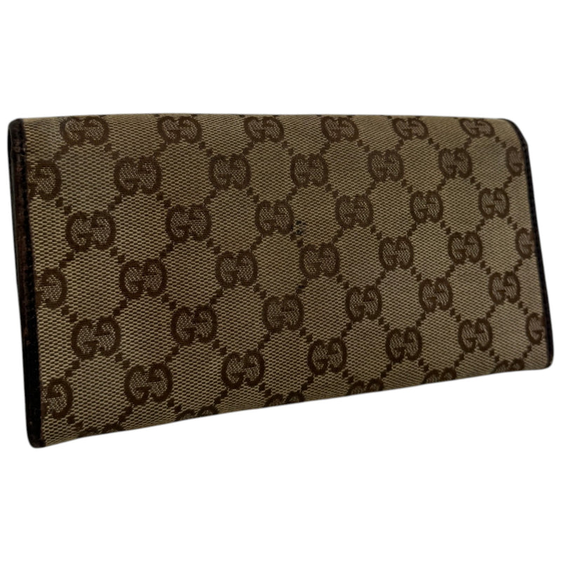Women's GG Canvas Bamboo Bar Purse Brown