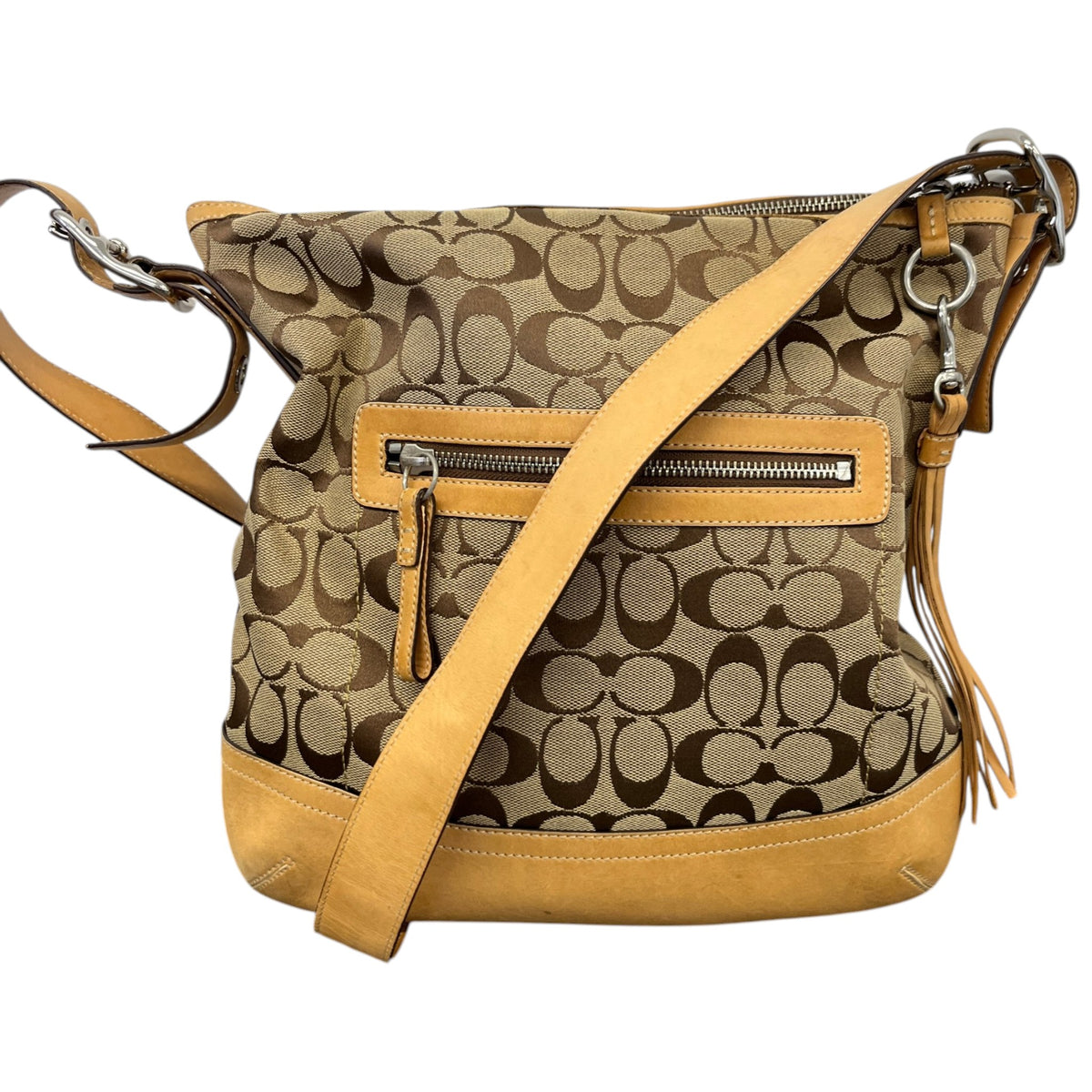 Women's 9362 Slim Crossbody Bag Beige - Photo 1