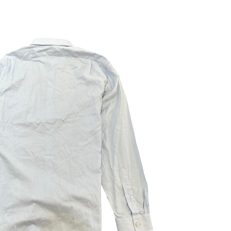 Men's Embroidered Logo Long Sleeve T-Shirt Blue Size L