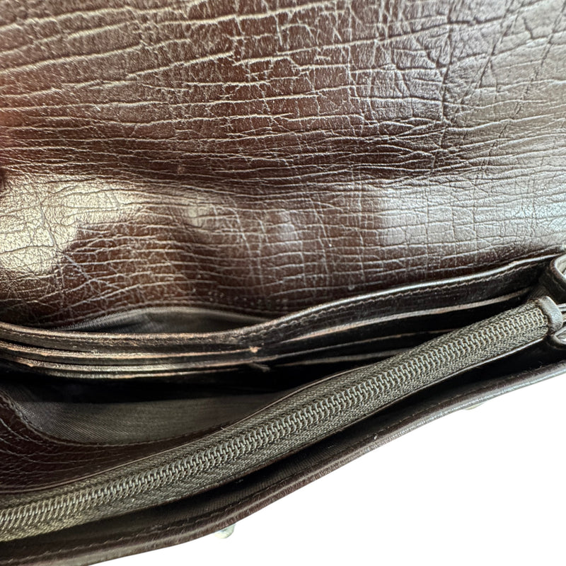 Women's GG Canvas Bamboo Bar Purse Brown