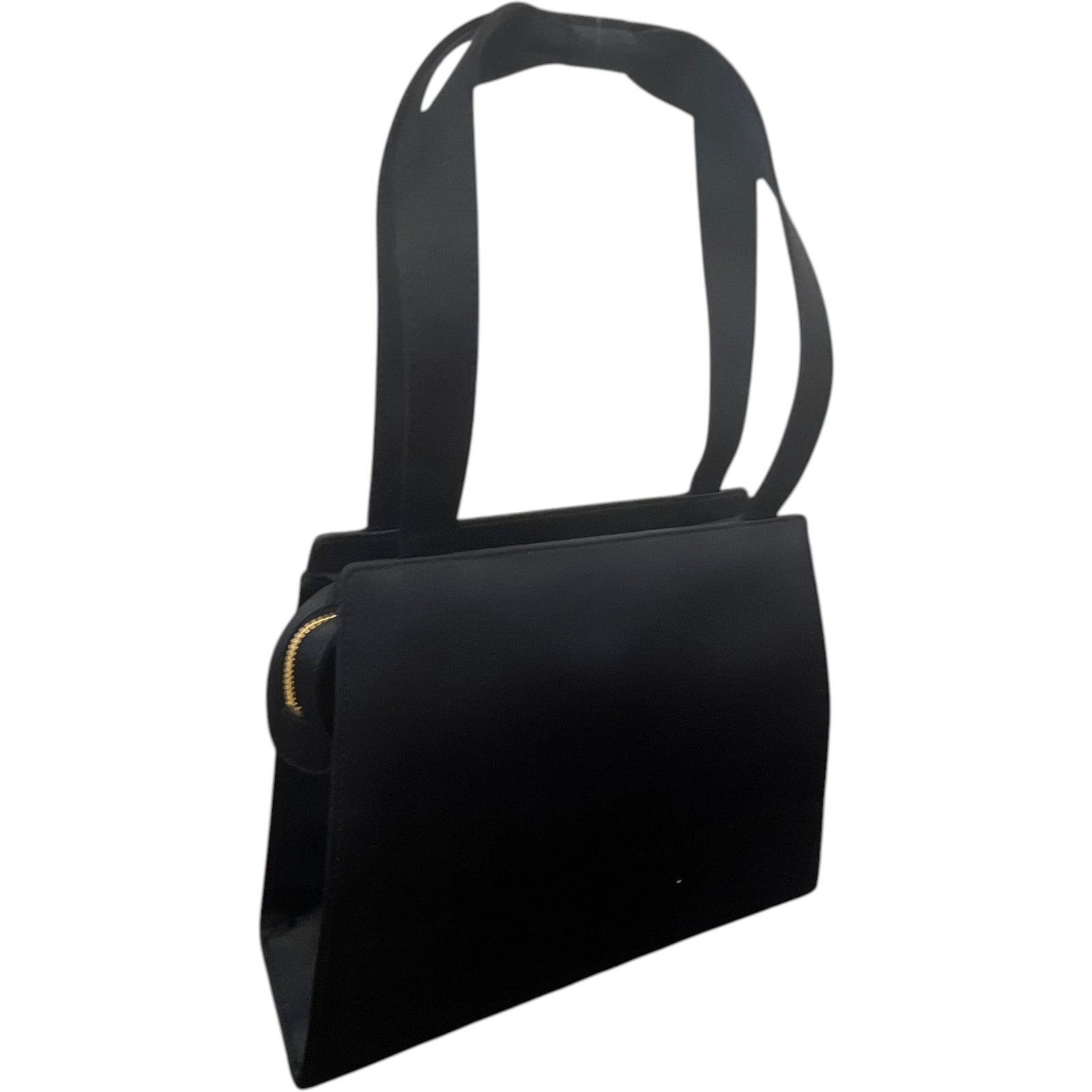 Women's Vintage Camellia Satin Bag Black - Photo 9