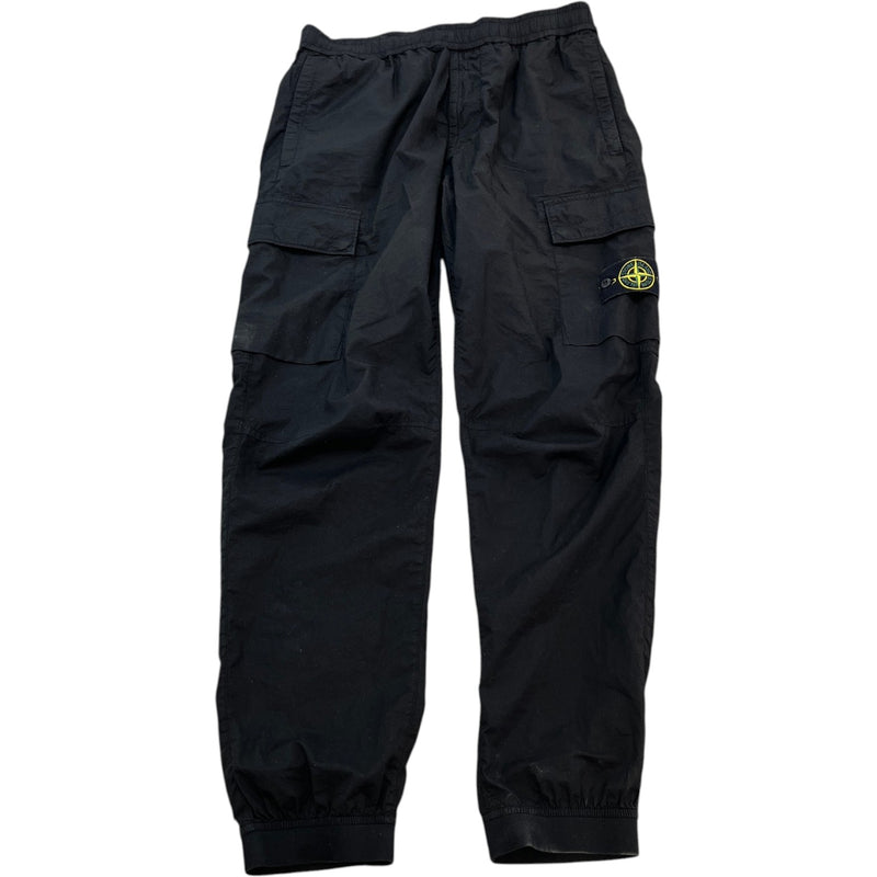 Men's Applique Logo Joggers Black Size Waist 32"
