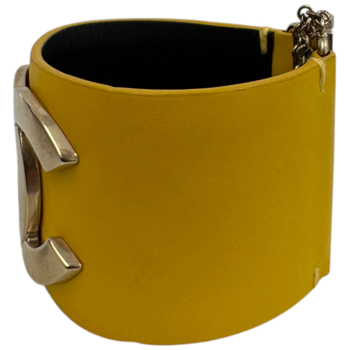 Women's CC Logo Cuff Bracelet Yellow - Photo 4