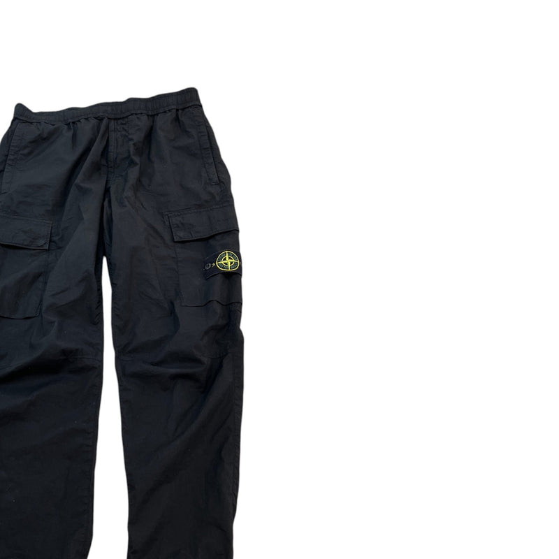Men's Applique Logo Joggers Black Size Waist 32"
