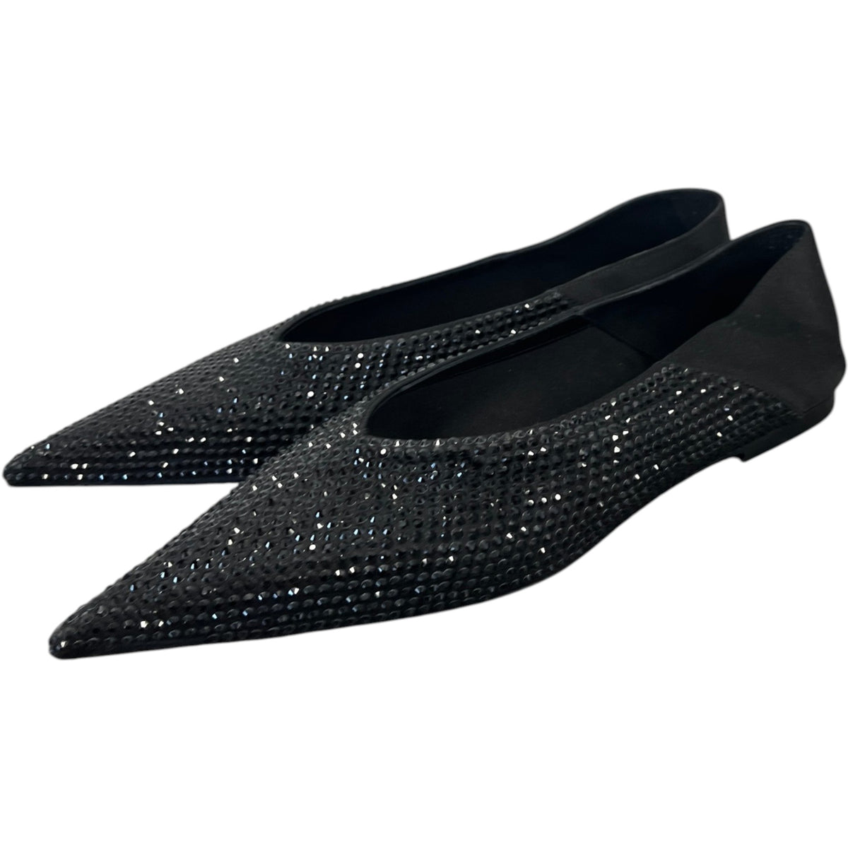 Women's Nour Satin Crepe Rhinestone Mules Black Size UK 4 / EU 37 - Photo 8