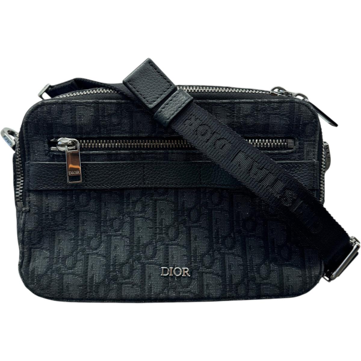 Men's Safari Oblique Messenger Bag Black - Photo 1