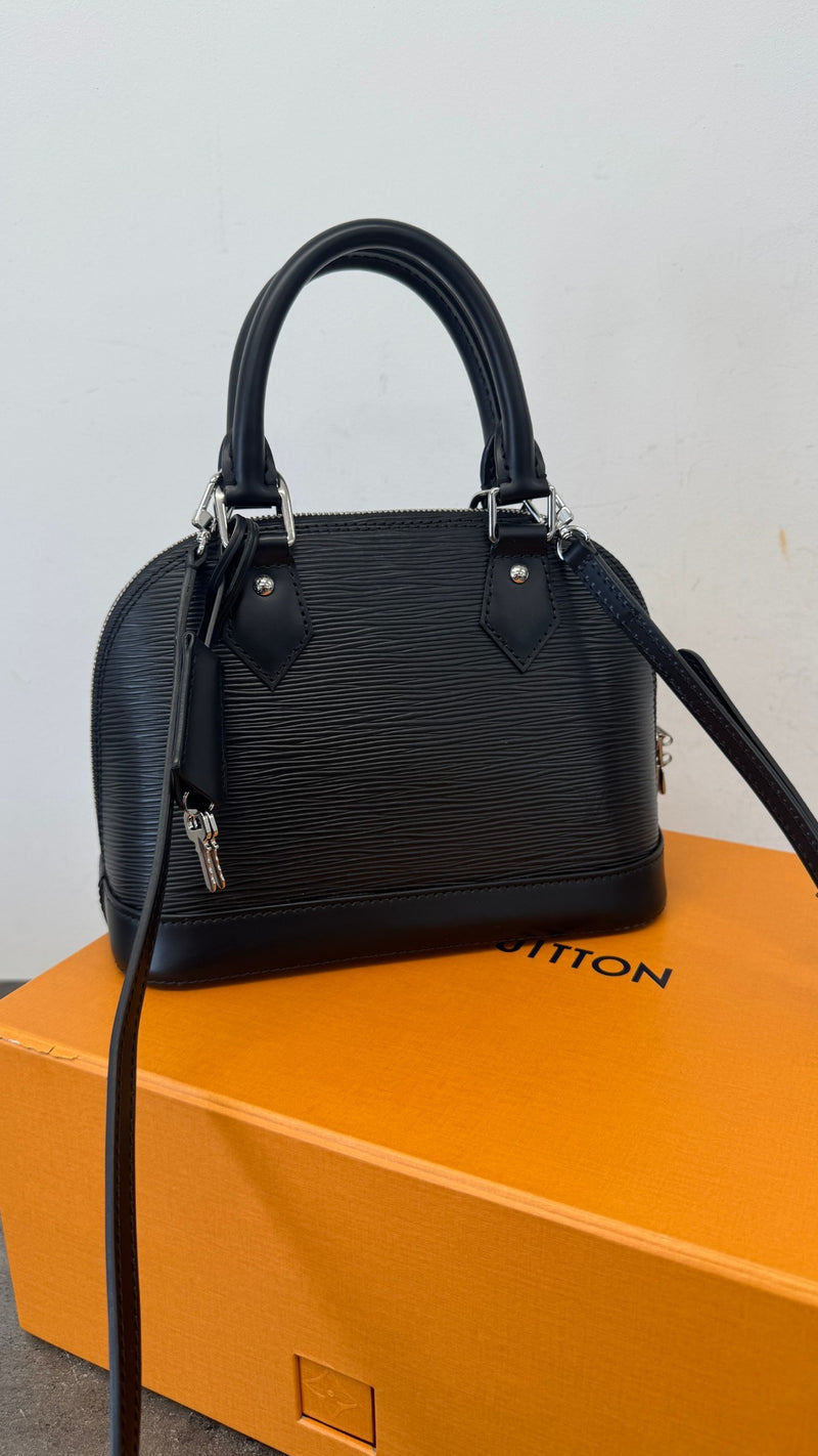 Women's Epi Leather Alma BB Handbag Black