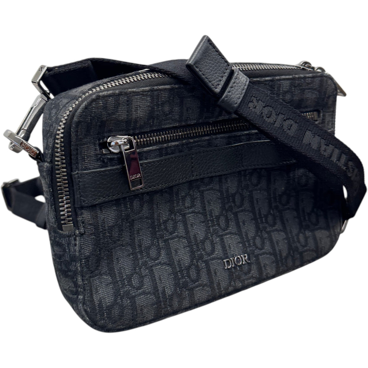 Men's Safari Oblique Messenger Bag Black - Photo 4
