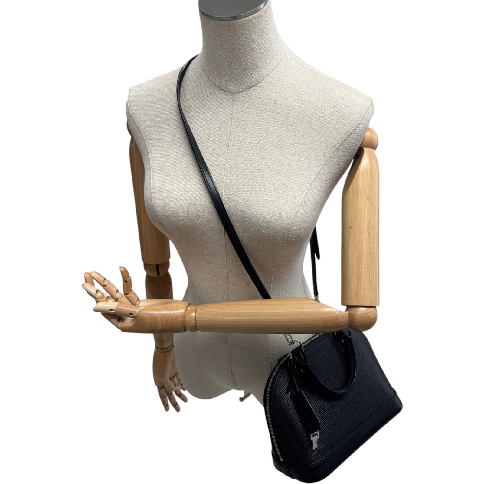 Women's Epi Leather Alma BB Handbag Black - Photo 2