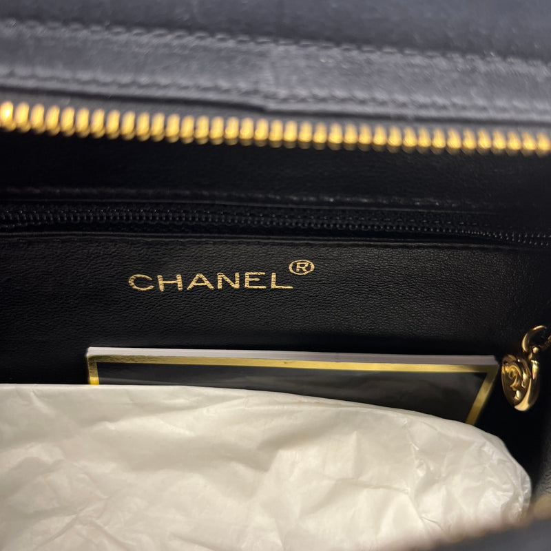 Women's Vintage Camellia Satin Bag Black