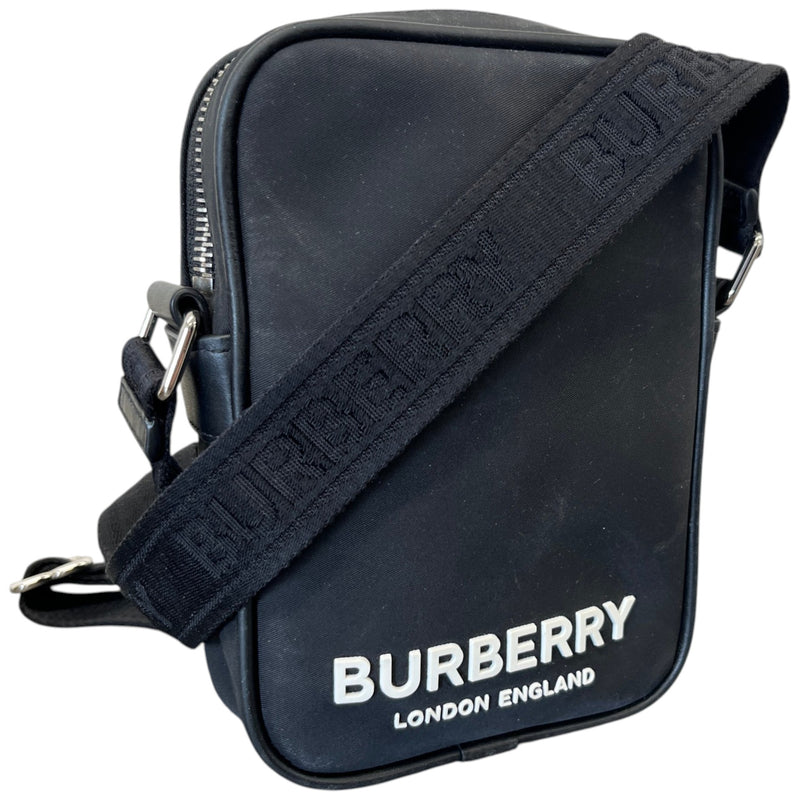 Men's Logo Print Paddy Messenger Bag Black