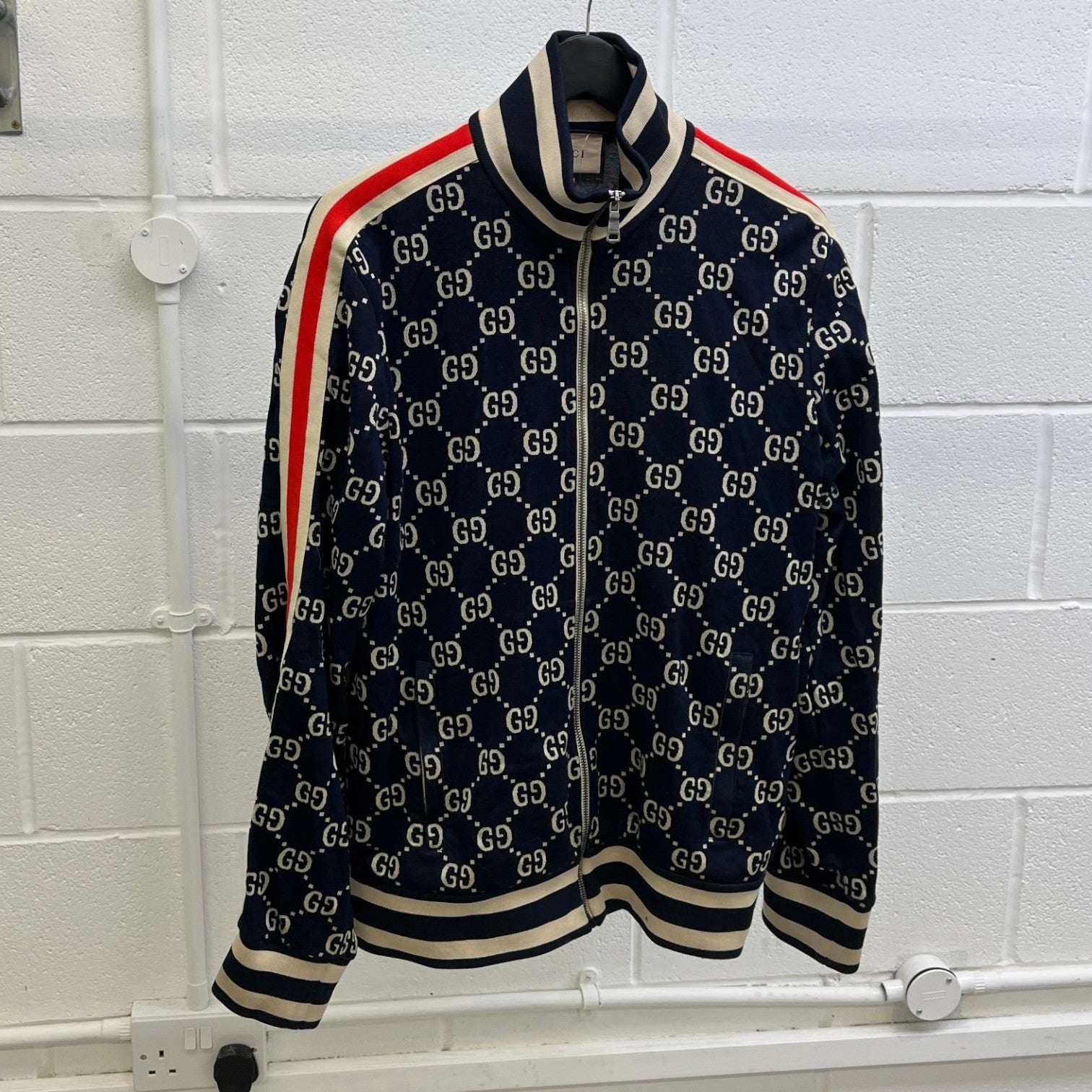 Men's Gg Supreme Track Jacket Navy Size XL - Photo 8