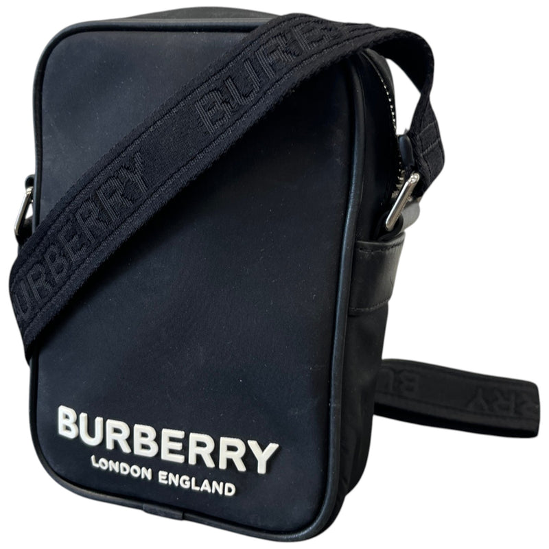 Men's Logo Print Paddy Messenger Bag Black