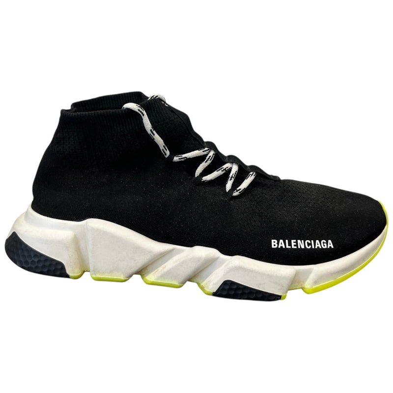 Men's Speed Sock Lace Up High Trainers Black Size UK 12 / EU 46