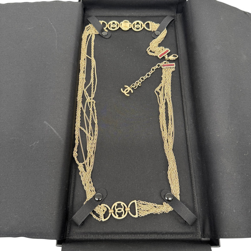 Women's CC Logo Mark Chain Belt Gold Size W38