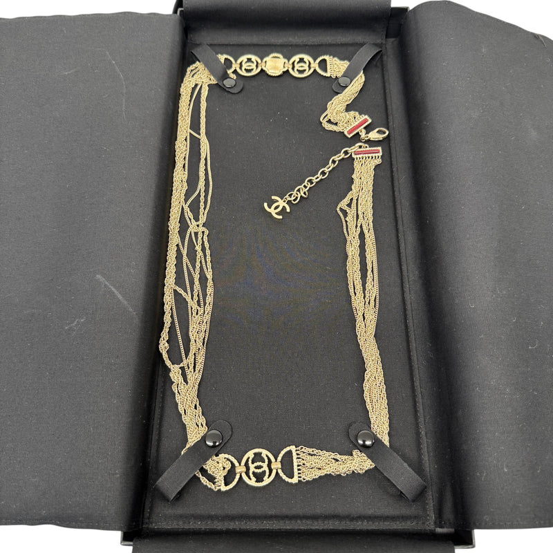 Women's CC Logo Mark Chain Belt Gold Size W38