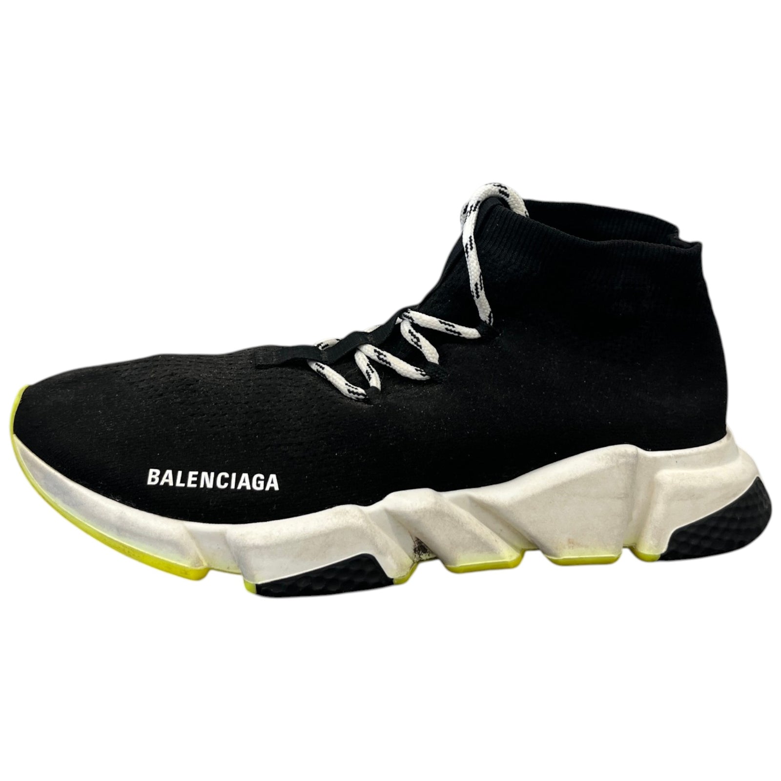 Men's Speed Sock Lace Up High Trainers Black Size UK 12 / EU 46 - Photo 5