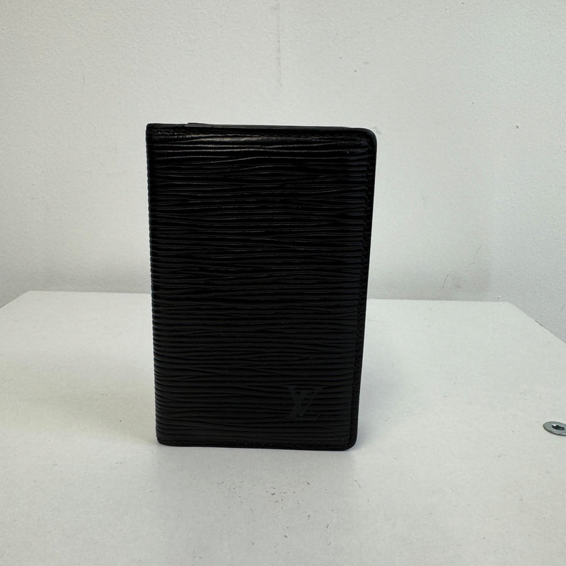 Men's Epi Leather Pocker Organiser Card Holder Black
