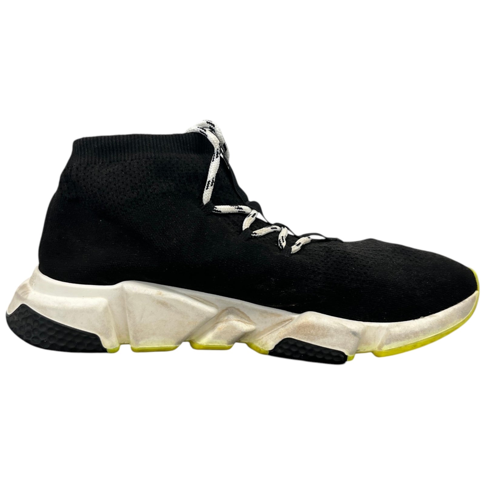 Men's Speed Sock Lace Up High Trainers Black Size UK 12 / EU 46 - Photo 4