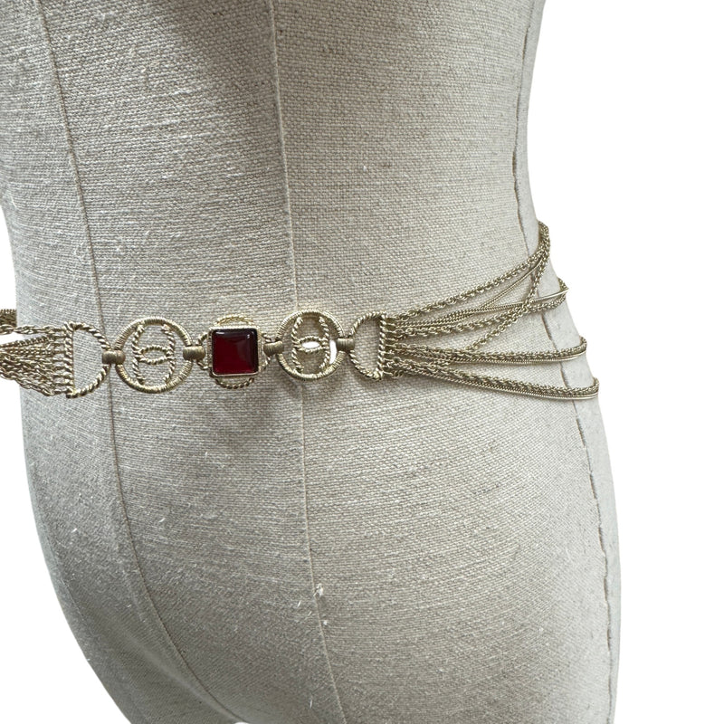 Women's CC Logo Mark Chain Belt Gold Size W38