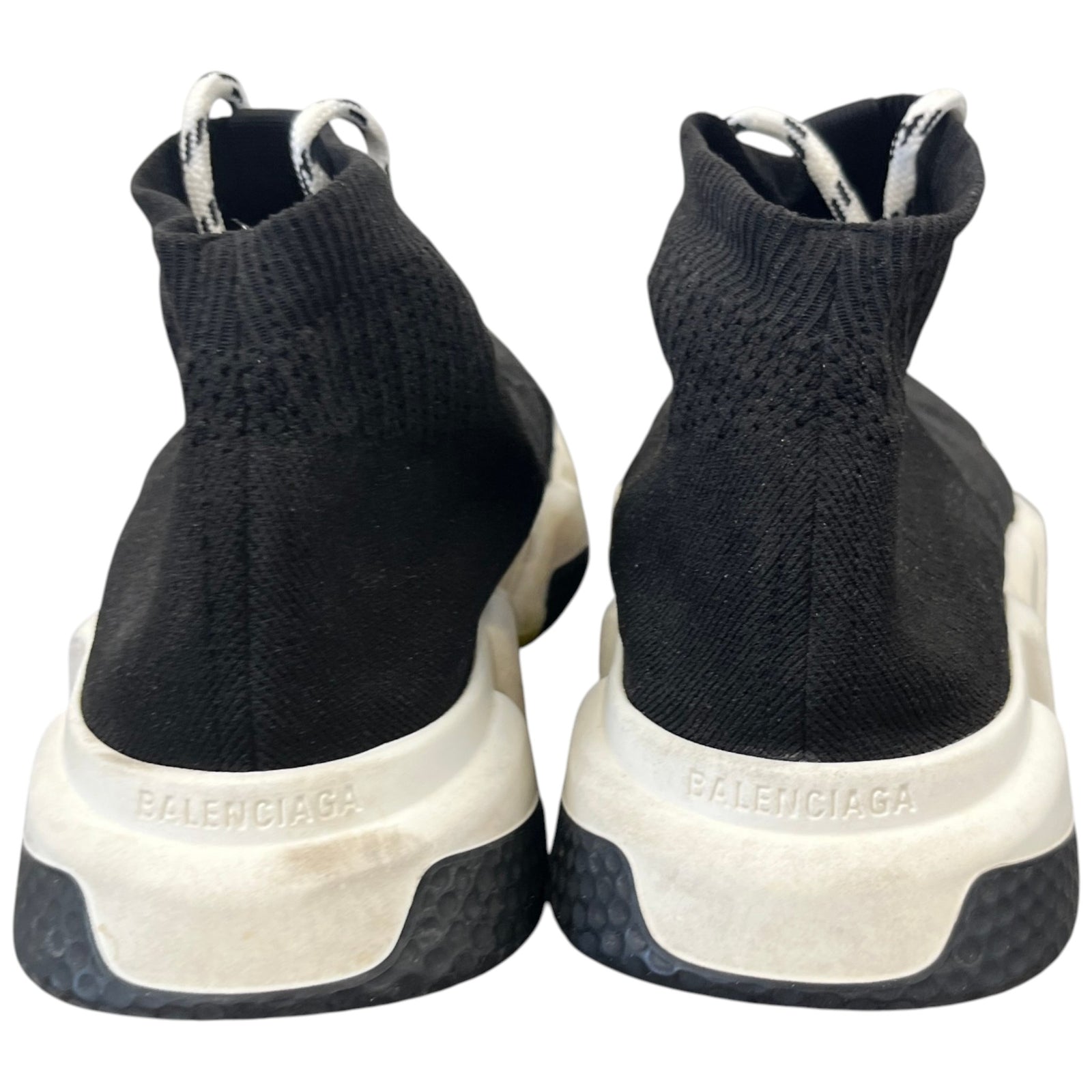 Men's Speed Sock Lace Up High Trainers Black Size UK 12 / EU 46 - Photo 7