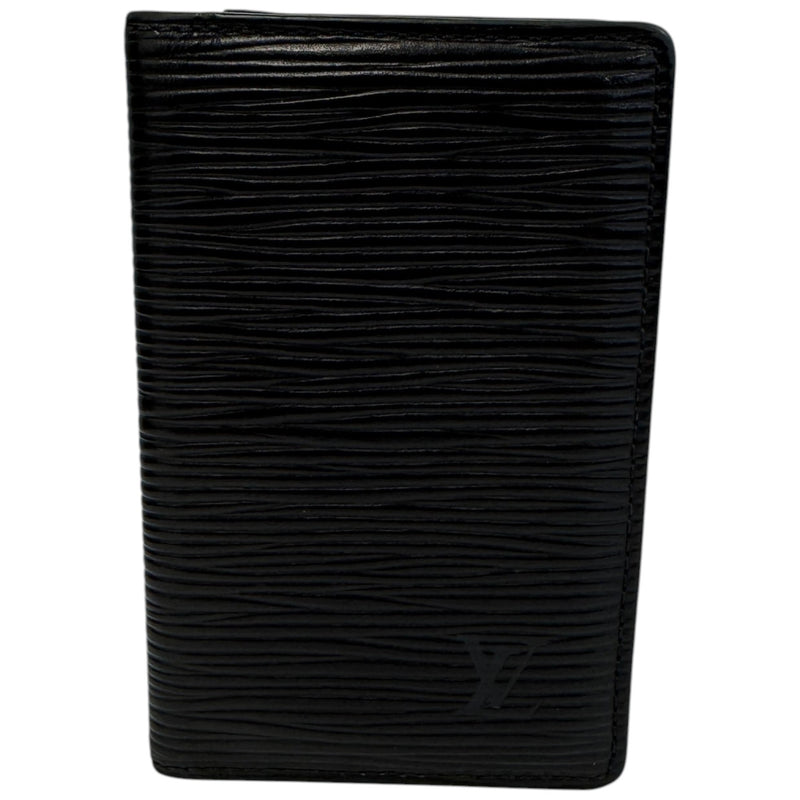 Men's Epi Leather Pocker Organiser Card Holder Black
