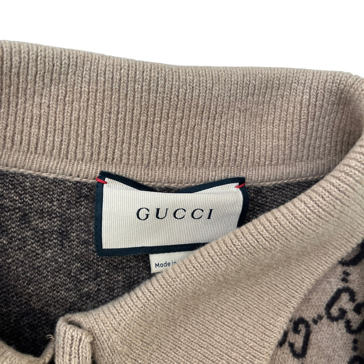 Men's GG Supreme Cardigan Beige Size XL - Photo 7