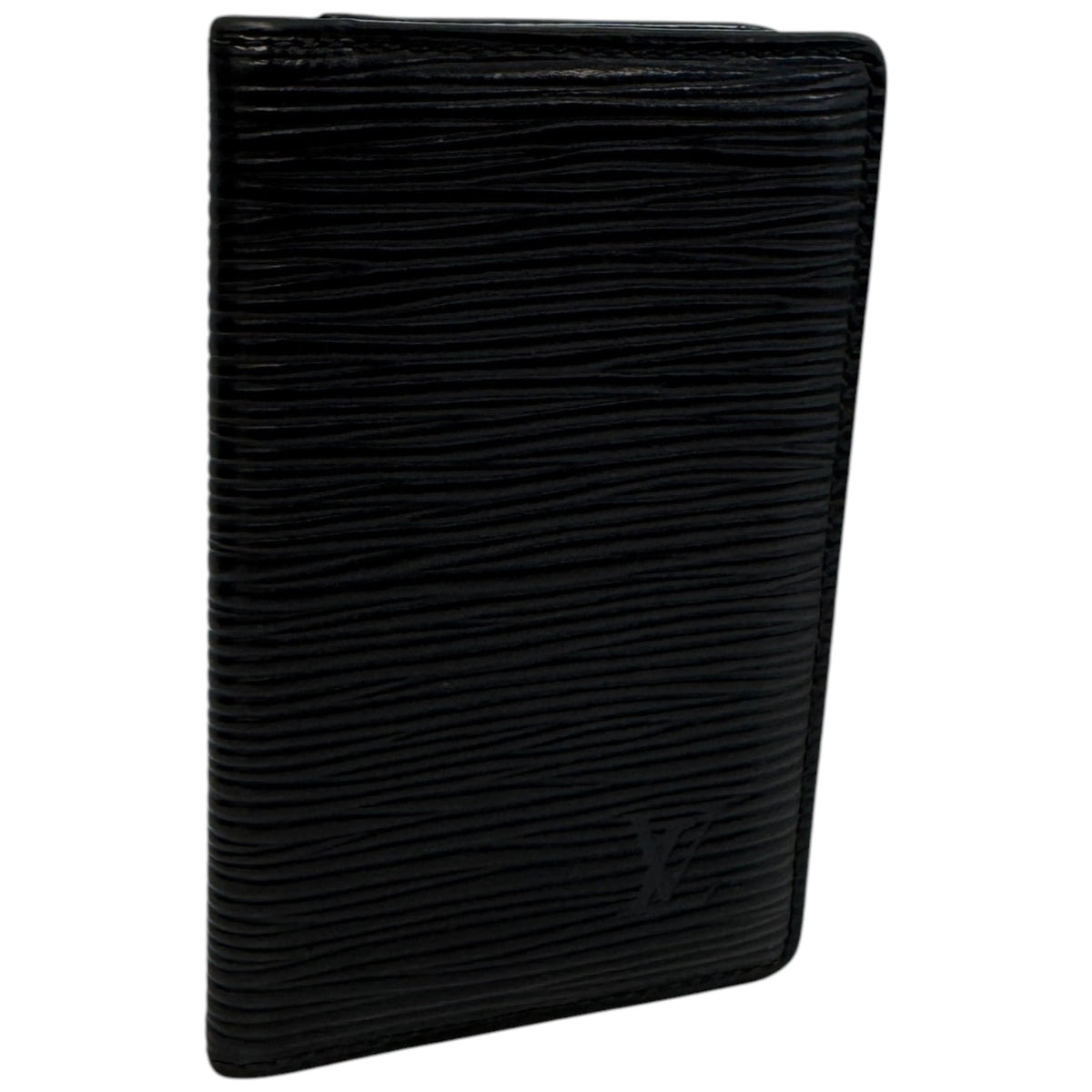 Men's Epi Leather Pocker Organiser Card Holder Black - Photo 3