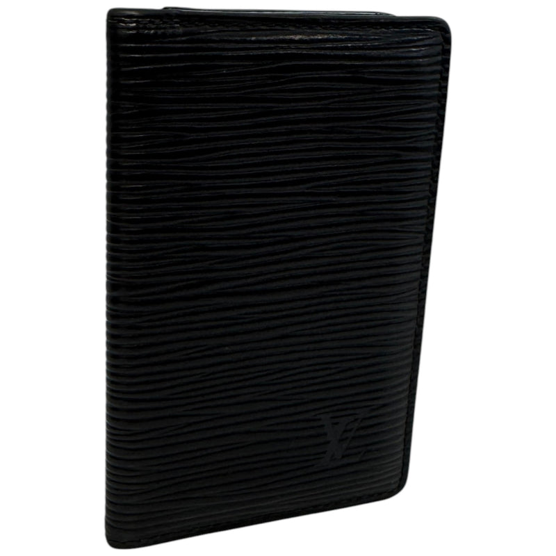 Men's Epi Leather Pocker Organiser Card Holder Black