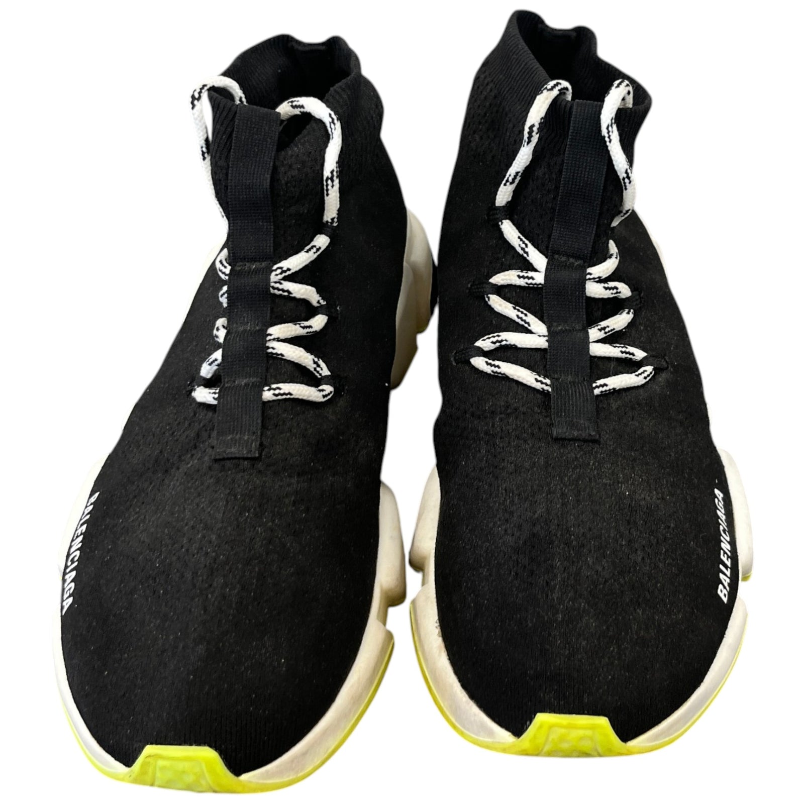 Men's Speed Sock Lace Up High Trainers Black Size UK 12 / EU 46 - Photo 6
