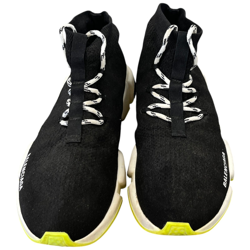 Men's Speed Sock Lace Up High Trainers Black Size UK 12 / EU 46