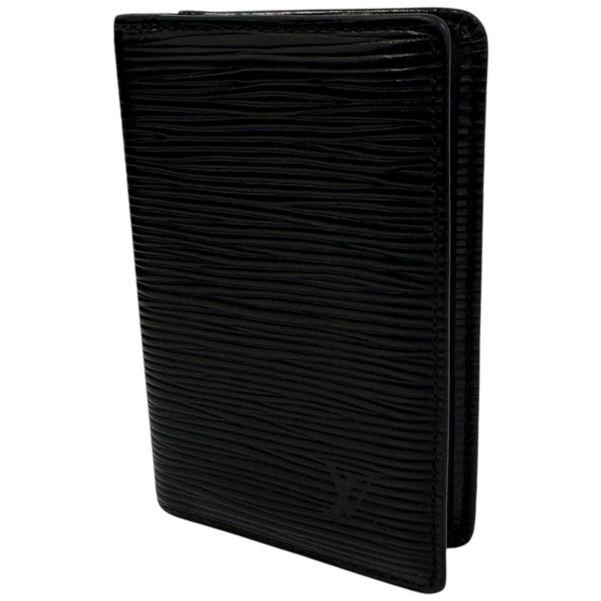 Men's Epi Leather Pocker Organiser Card Holder Black - Photo 5