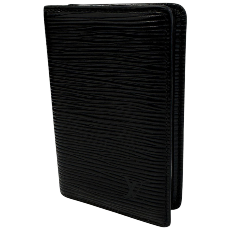Men's Epi Leather Pocker Organiser Card Holder Black