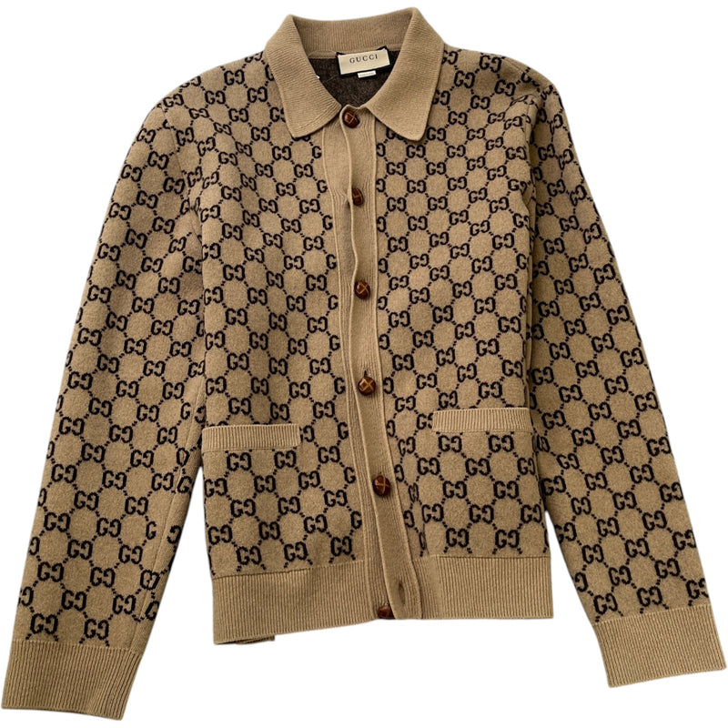 Men's GG Supreme Cardigan Beige Size XL
