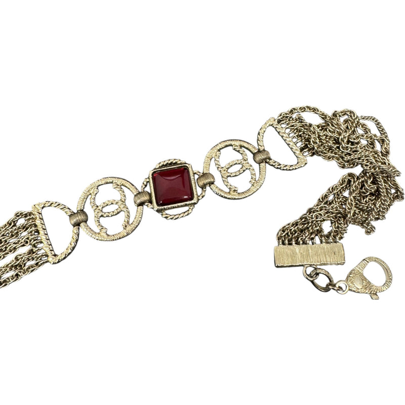 Women's CC Logo Mark Chain Belt Gold Size W38